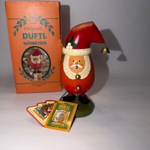 KATHE WOHLFAHRT DUFTL MANNCHEN *SMOKY SANTA* INCENSE SMOKER GERMANY NIB
